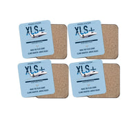 Thumbnail for Cessna Citation XLSPlus design on light blue 4 pieces set coaster