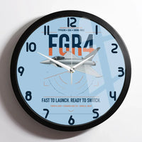 Thumbnail for Eurofighter Typhoon FGR4 design on light blue framed wall clock