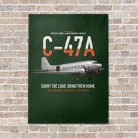 Thumbnail for C-47A Skytrain vertical canvas print - no frame - dark green background