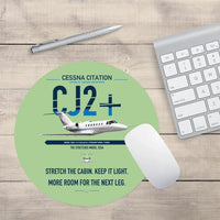Thumbnail for Cessna Citation CJ2+ design on light green round mouse pad