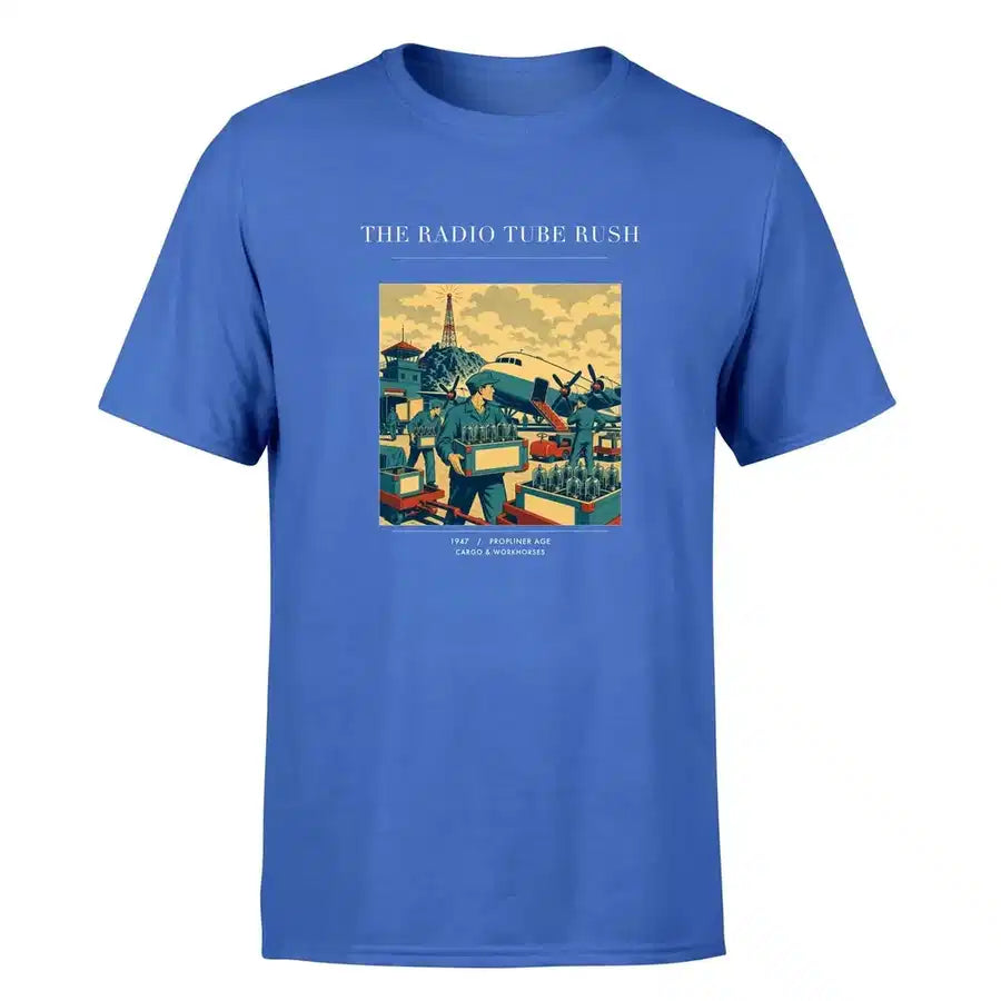 VINTAGE G4414 - The Radio Tube Rush - Premium T-Shirt design on blue premium t shirt