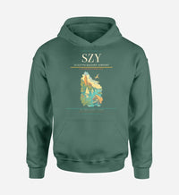 Thumbnail for Olsztyn-Mazury Airport (SZY) design on green hoodie single-side print