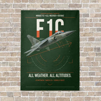 Thumbnail for Dassault Mirage F1C vertical canvas print - no frame - dark green background