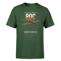 Thumbnail for IAR 80C design on dark green t-shirt, single-side print