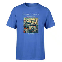 Thumbnail for VINTAGE G4098 - The Mail And Milk - Premium T-Shirt design on blue premium t shirt