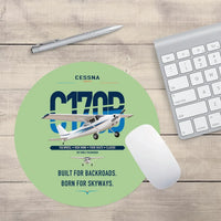 Thumbnail for Cessna 170B design on light green round mouse pad