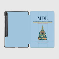 Thumbnail for Mandalay International Airport (MDL) design on light blue samsung tablet tablet case