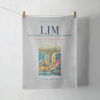 Thumbnail for Lima Jorge Chavez International Airport (LIM) design on light gray towel