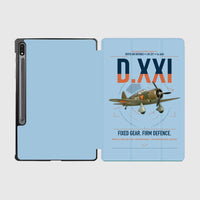 Thumbnail for Fokker D.XXI — Dutch LVA aircraft 221 design on light blue samsung tablet tablet case