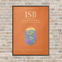 Thumbnail for Islamabad International Airport ISB - Canvas Framed - Orange