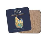 Thumbnail for Brest Bretagne Airport BES Coaster 1-Piece - Navy Blue