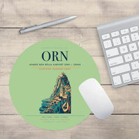 Thumbnail for Ahmed Ben Bella Airport (ORN) design on light green round mouse pad