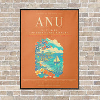 Thumbnail for V. C. Bird International Airport ANU - Canvas Framed - Orange