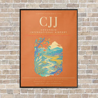 Thumbnail for Cheongju International Airport CJJ - Canvas Framed - Orange