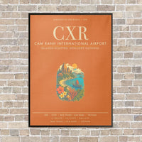 Thumbnail for Cam Ranh International Airport Nha Trang CXR - Canvas Framed - Orange