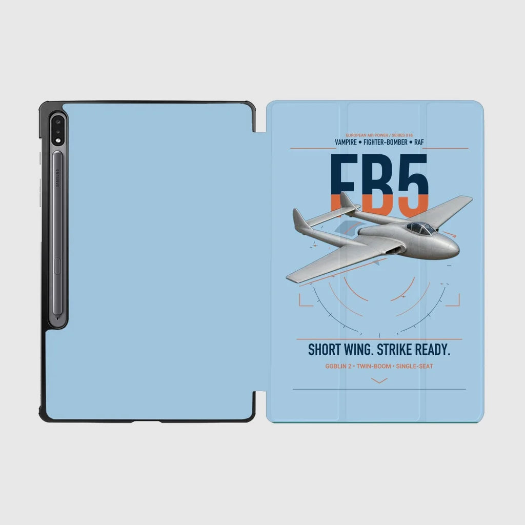 de Havilland Vampire FB5 design on light blue samsung tablet tablet case