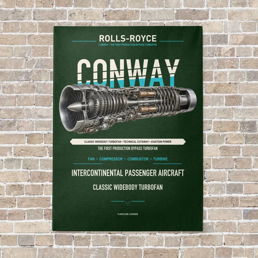 CONWAY vertical canvas print - no frame - dark green background