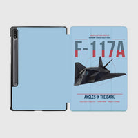 Thumbnail for F-117A Nighthawk design on light blue samsung tablet tablet case