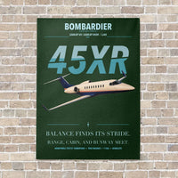 Thumbnail for Bombardier Learjet 45XR vertical canvas print - no frame - dark green background