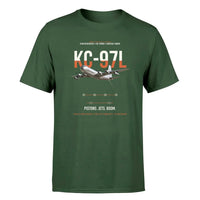 Thumbnail for KC-97L STRATOFREIGHTER design on dark green double-side t-shirt, single-side print