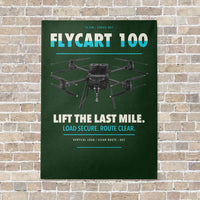 Thumbnail for DJI FlyCart 100 vertical canvas print - no frame - dark green background