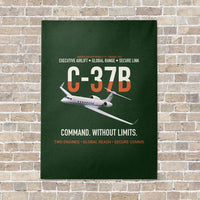 Thumbnail for C-37B Global Command Link vertical canvas print - no frame - dark green background