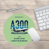 Thumbnail for Airbus A300C4-600 design on light green round mouse pad