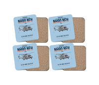 Thumbnail for NHIndustries NH90 NFH Caïman design on light blue 4 pieces set coaster