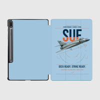 Thumbnail for Dassault Super Étendard design on light blue samsung tablet tablet case