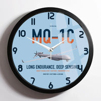 Thumbnail for MQ-1C Gray Eagle ER design on light blue framed wall clock