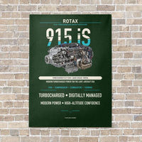 Thumbnail for 915 iS vertical canvas print - no frame - dark green background