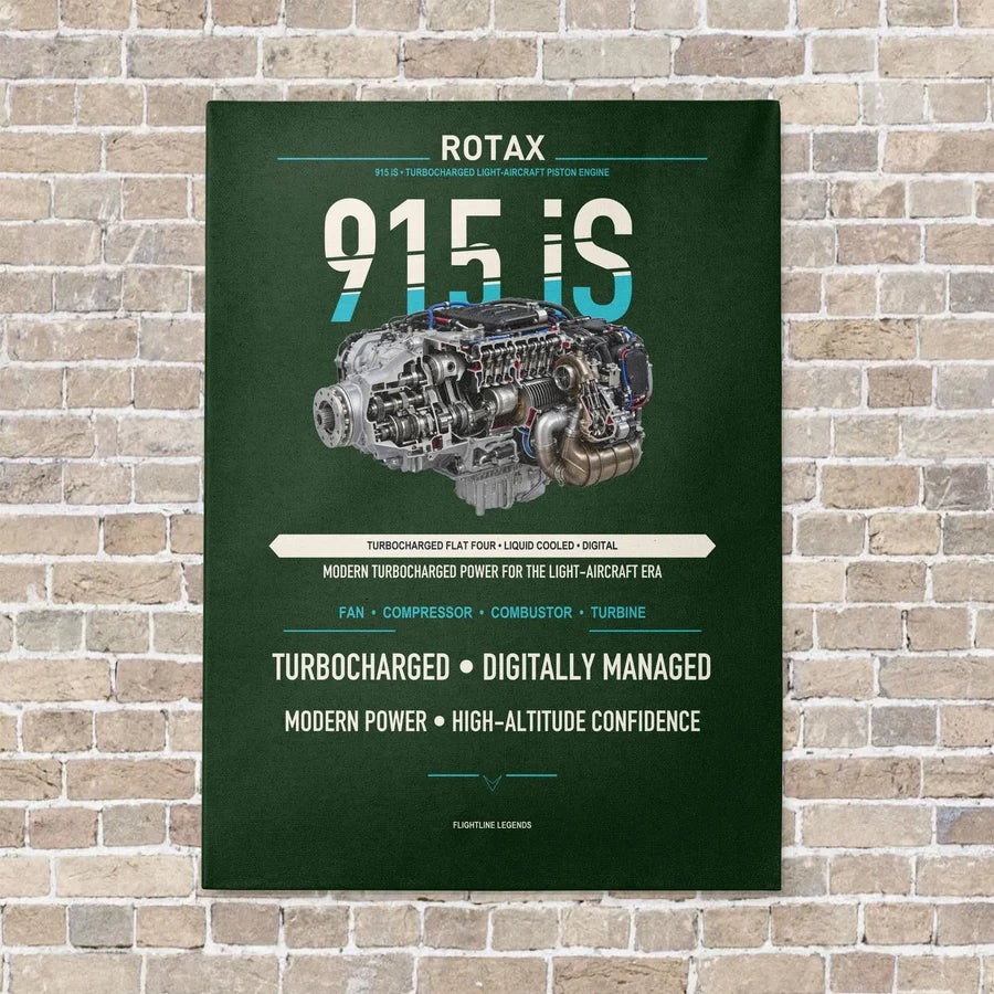 915 iS vertical canvas print - no frame - dark green background