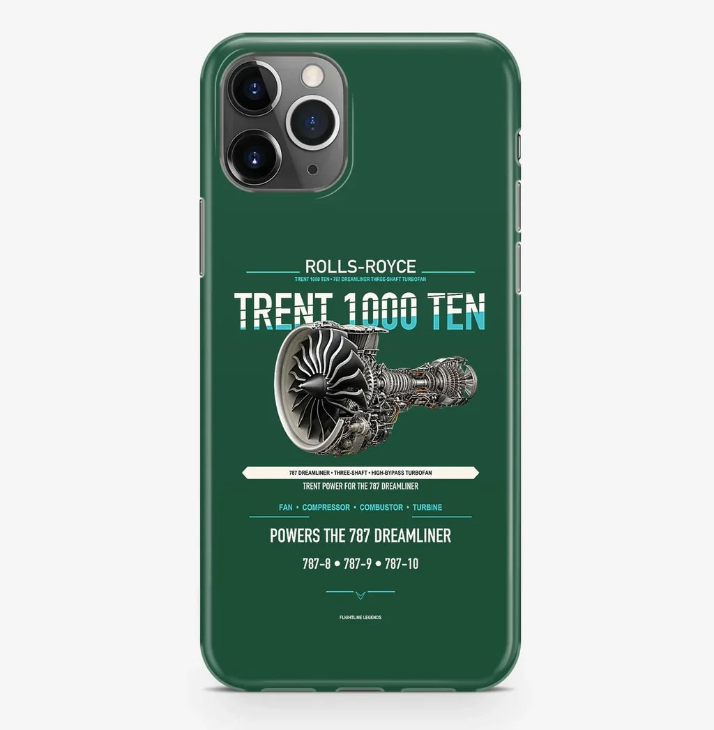 TRENT 1000 TEN Case ProMax design on dark green iphone case promax