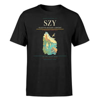 Thumbnail for Olsztyn-Mazury Airport (SZY) T-Shirt single-side front print in Black | olsztyn-mazury-airport-szy-double-side-t-shirt