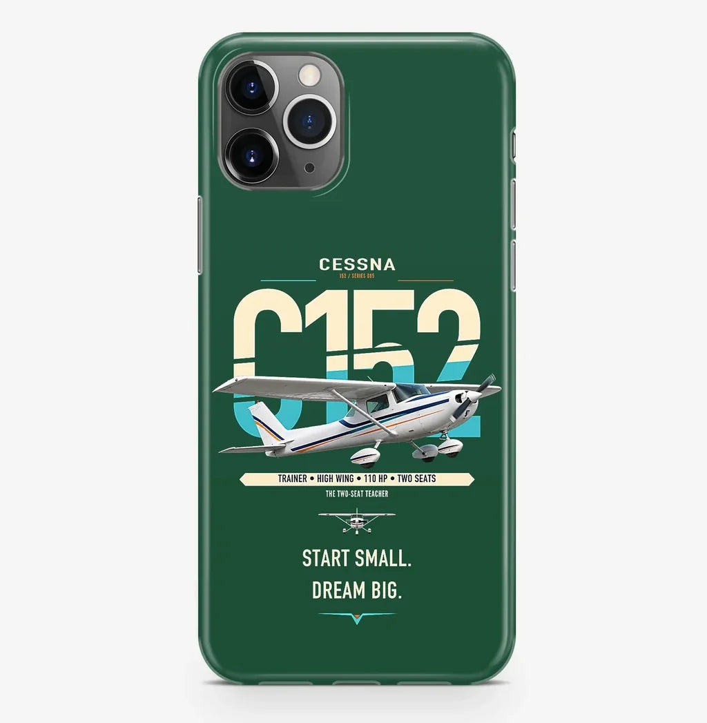 Cessna 152 design on dark green magsafe iphone case, for iPhone Pro Max
