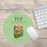 Thumbnail for Tours Val de Loire Airport (TUF) design on light green round mouse pad