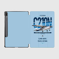 Thumbnail for Cessna T210N Centurion design on light blue samsung tablet tablet case