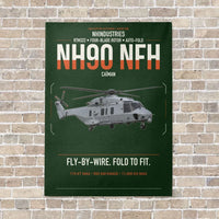 Thumbnail for NHIndustries NH90 NFH Caïman vertical canvas print - no frame - dark green background