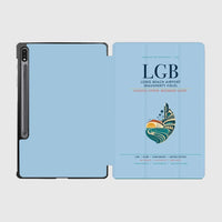 Thumbnail for Long Beach Airport (Daugherty Field) (LGB) design on light blue samsung tablet tablet case