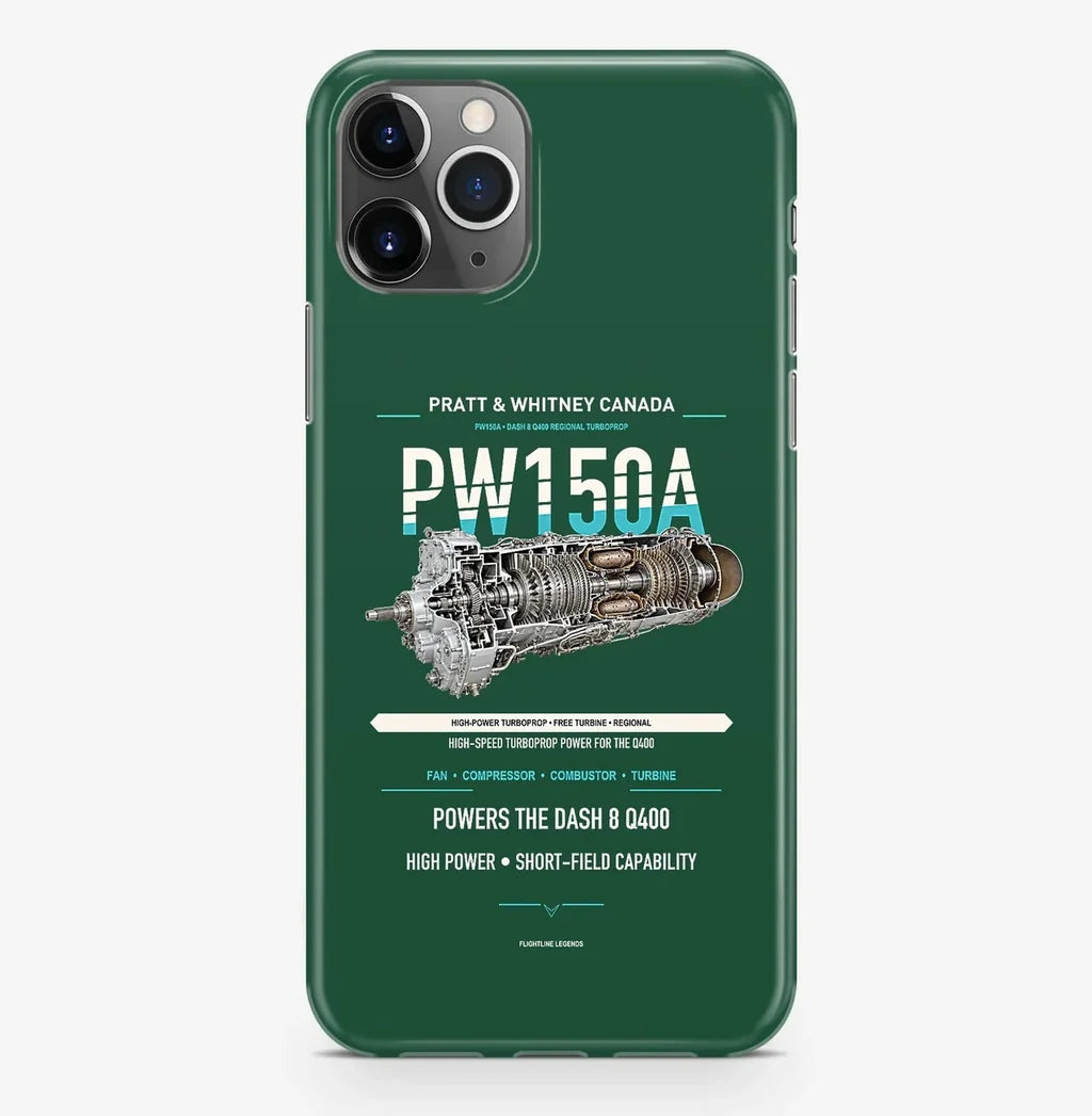 PW150A Case ProMax design on dark green iphone case promax