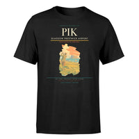 Thumbnail for Glasgow Prestwick Airport (PIK) T-Shirt single-side front print in Black | glasgow-prestwick-airport-pik-double-side-t-shirt