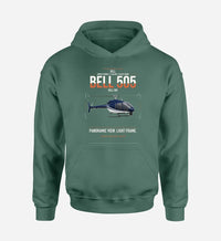 Thumbnail for Bell 505 design on green double-side hoodie, single-side print
