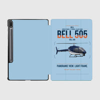 Thumbnail for Bell 505 design on light blue samsung tablet tablet case