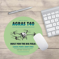 Thumbnail for DJI Agras T40 design on light green round mouse pad