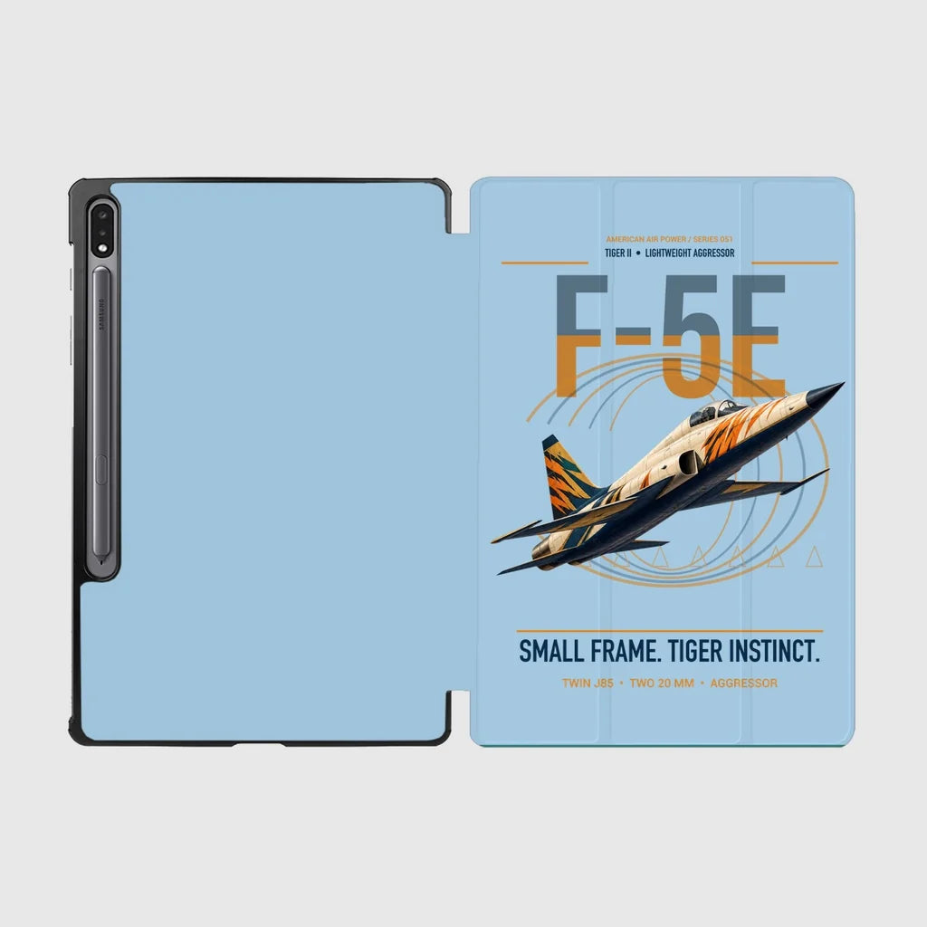 F-5E Tiger II design on light blue samsung tablet tablet case