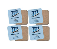 Thumbnail for Boeing 777-9 design on light blue 4 pieces set coaster
