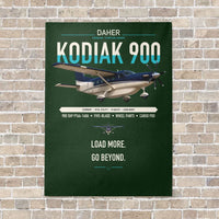 Thumbnail for Daher Kodiak 900 vertical canvas print - no frame - dark green background