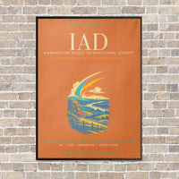 Thumbnail for Washington Dulles International Airport IAD - Canvas Framed - Orange