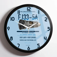 Thumbnail for FJ33-5A design on light blue framed wall clock