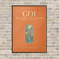 Thumbnail for Goa International Airport Dabolim GOI - Canvas Framed - Orange